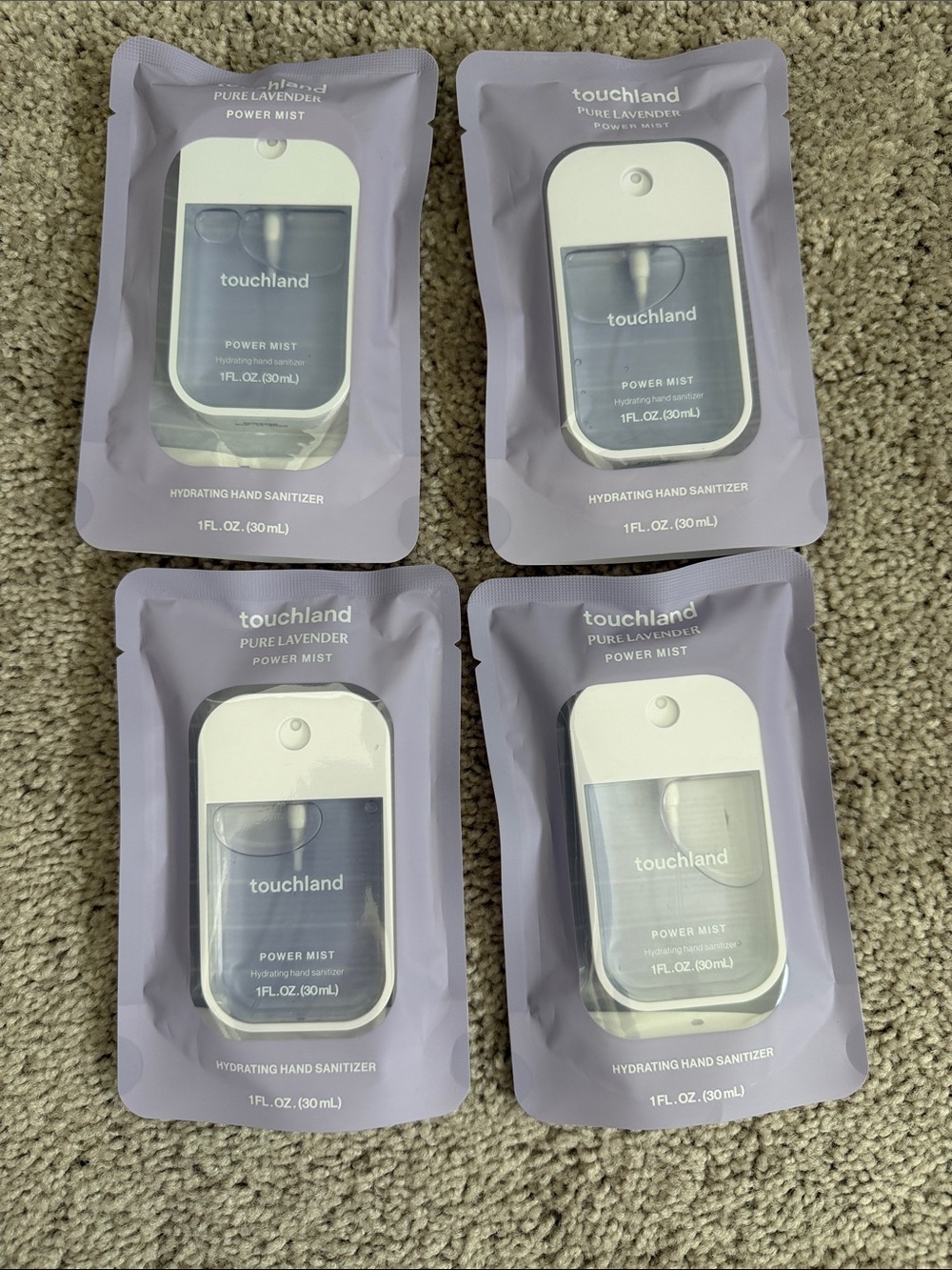 4 Touchland Power Mist Hydrating Hand Sanitizer Pure Lavender - other scents too